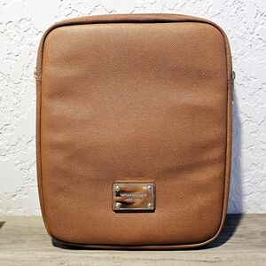 Michael Kors camel leather tablet case
